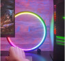 Smart LED Night Light RGB Desktop Atmosphere Desk Lamp Bluetooth APP Control Suitable for Game Room Bedroom Bedside Decoration